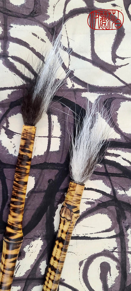 Natural Skunk Paintbrushes With Bamboo Handles SB407, SB408 Paintbrush Elizabeth Schowachert Art