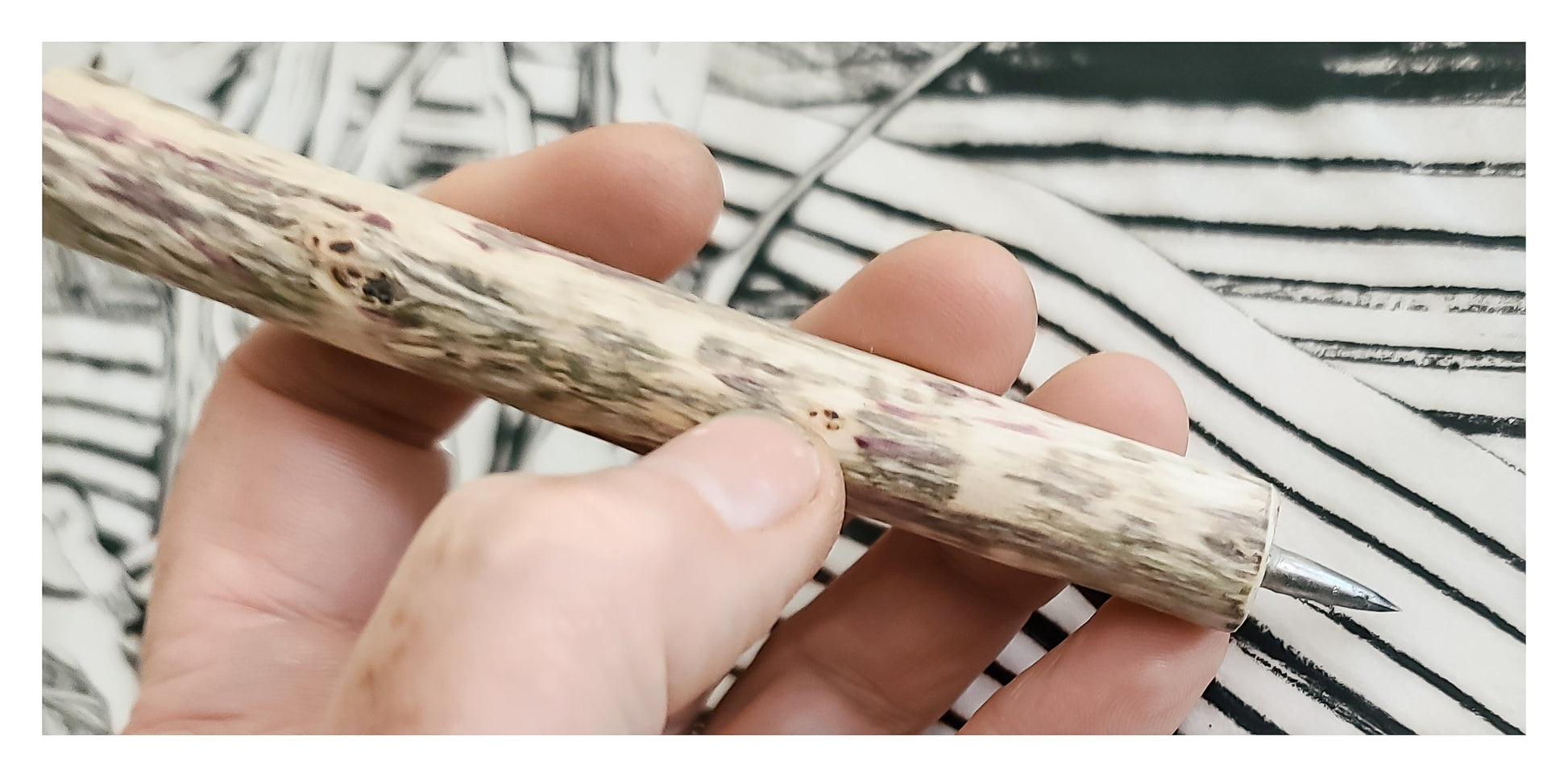 Needle Point Stylus with Driftwood Handle Art Supplies Elizabeth Schowachert Art