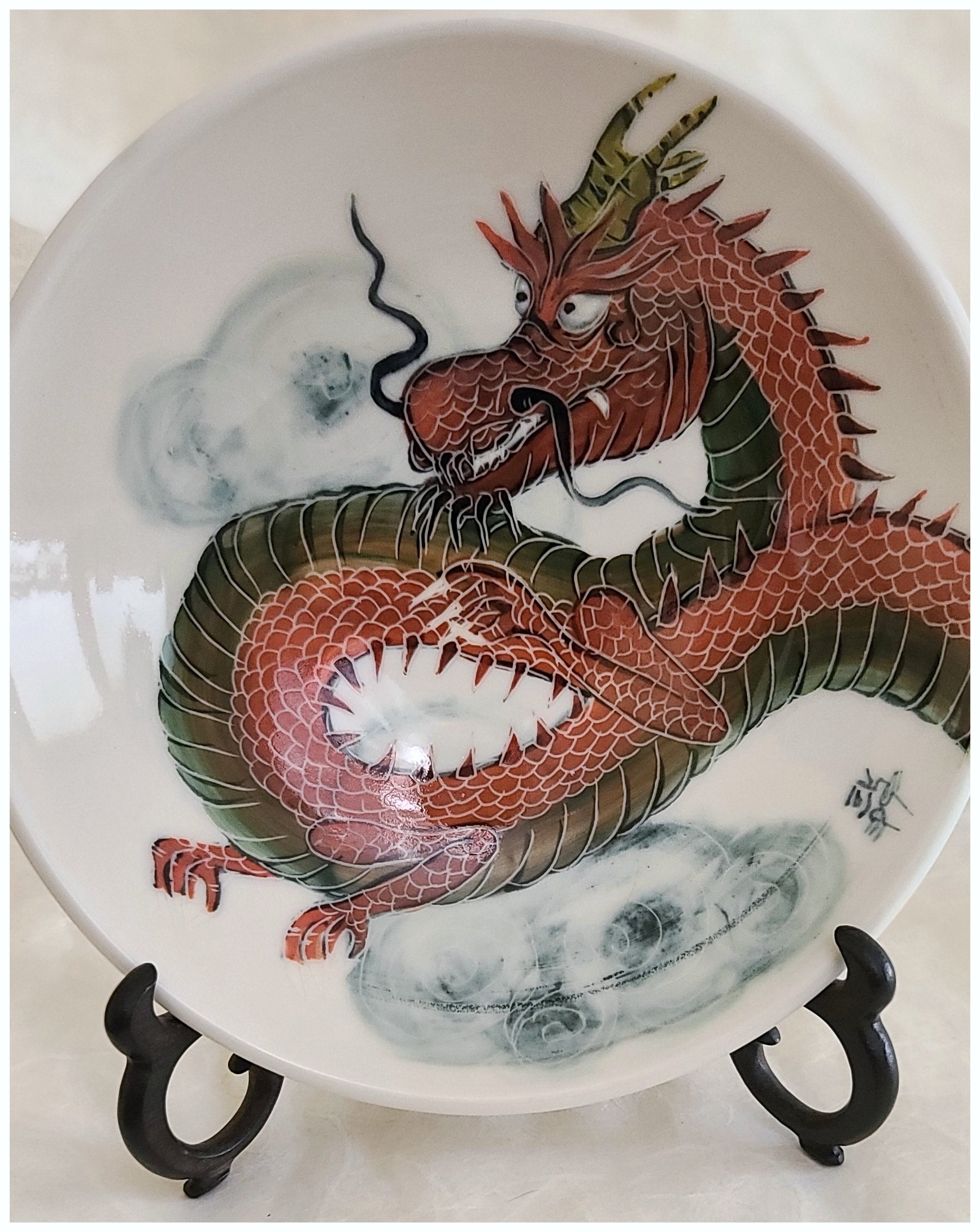 Porcelain Dragon Bowl Ceramic & Pottery Glazes Elizabeth Schowachert Art