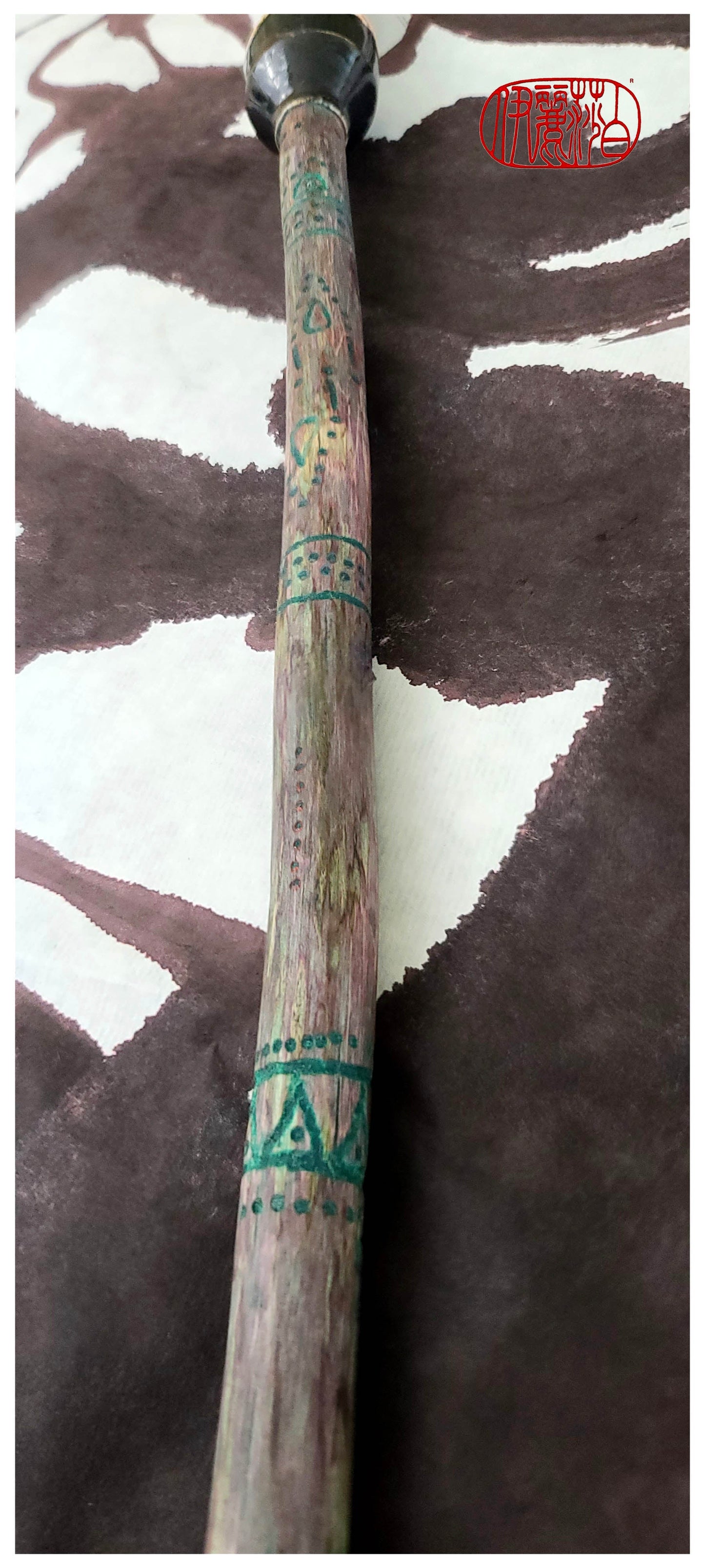 Rooster Saddle Feather Paint Brush With Driftwood Handle Art Supplies Elizabeth Schowachert Art