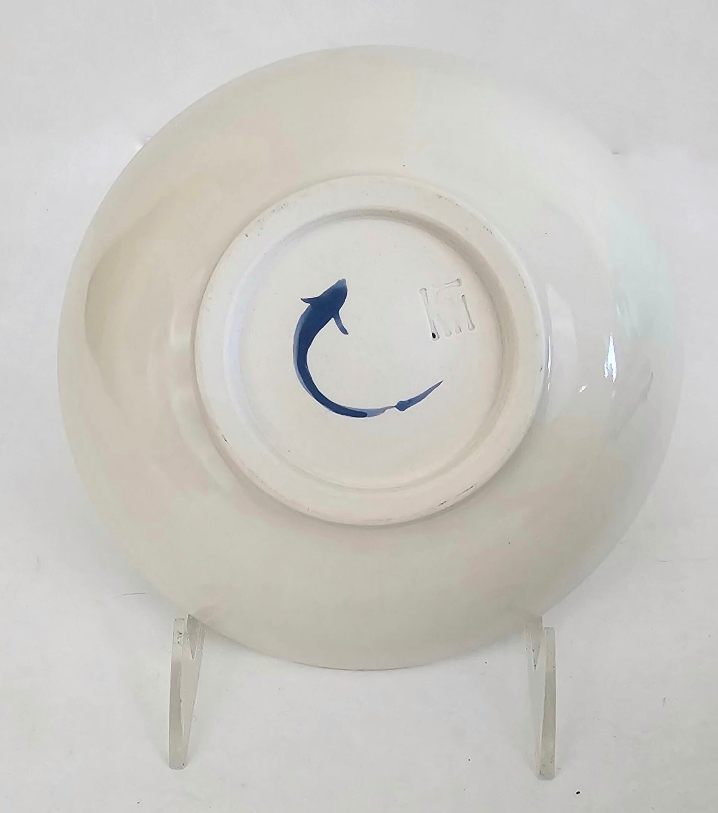 Schooling Fish Stoneware Decorative Bowl: Artistry by Kim and Elizabeth Stoneware Bowl Elizabeth Schowachert Art