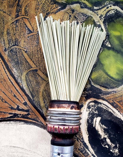 Short Fan Fiber Brush for Cold Wax Art Supplies Elizabeth Schowachert Art