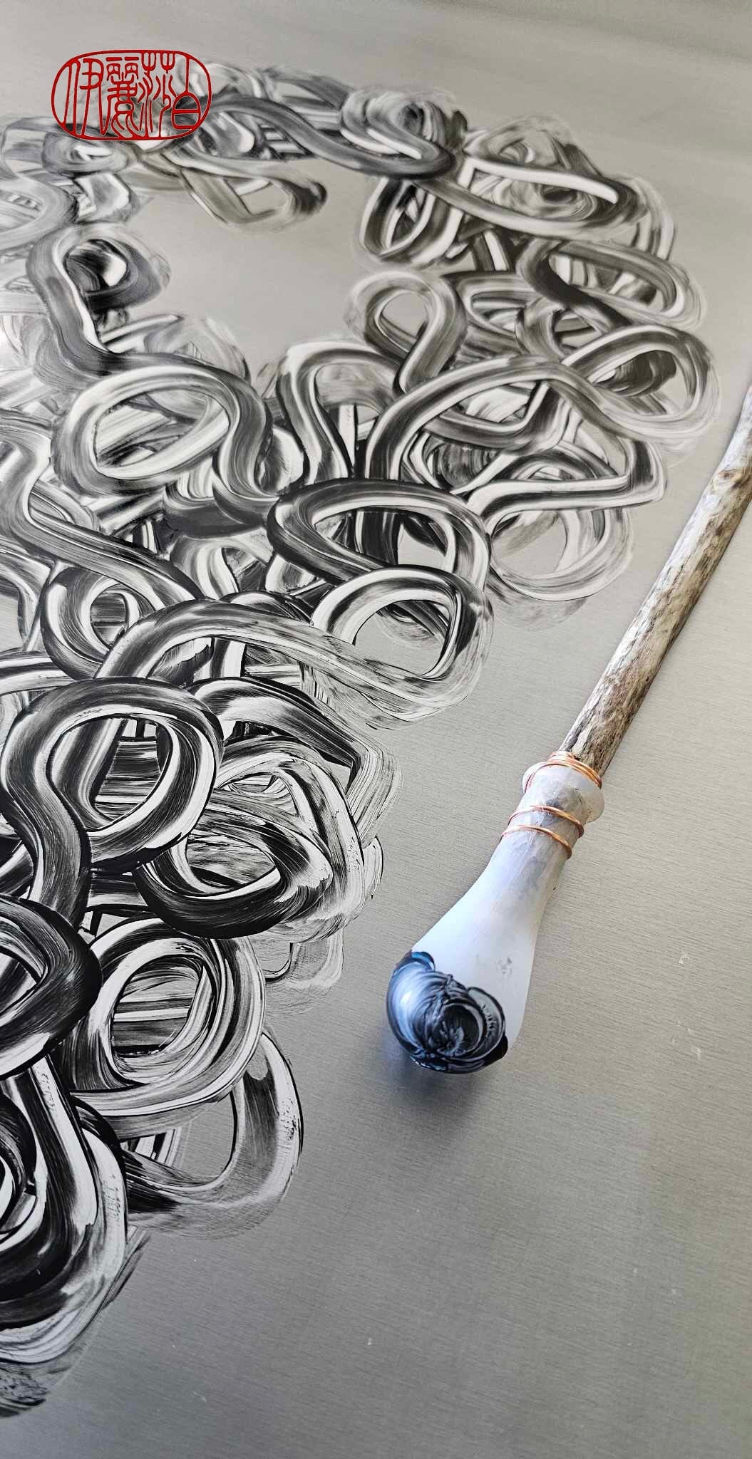 Silicone Fat Tip Drawing Pen Encaustic Monotype Silicone Paintbrush Elizabeth Schowachert Art