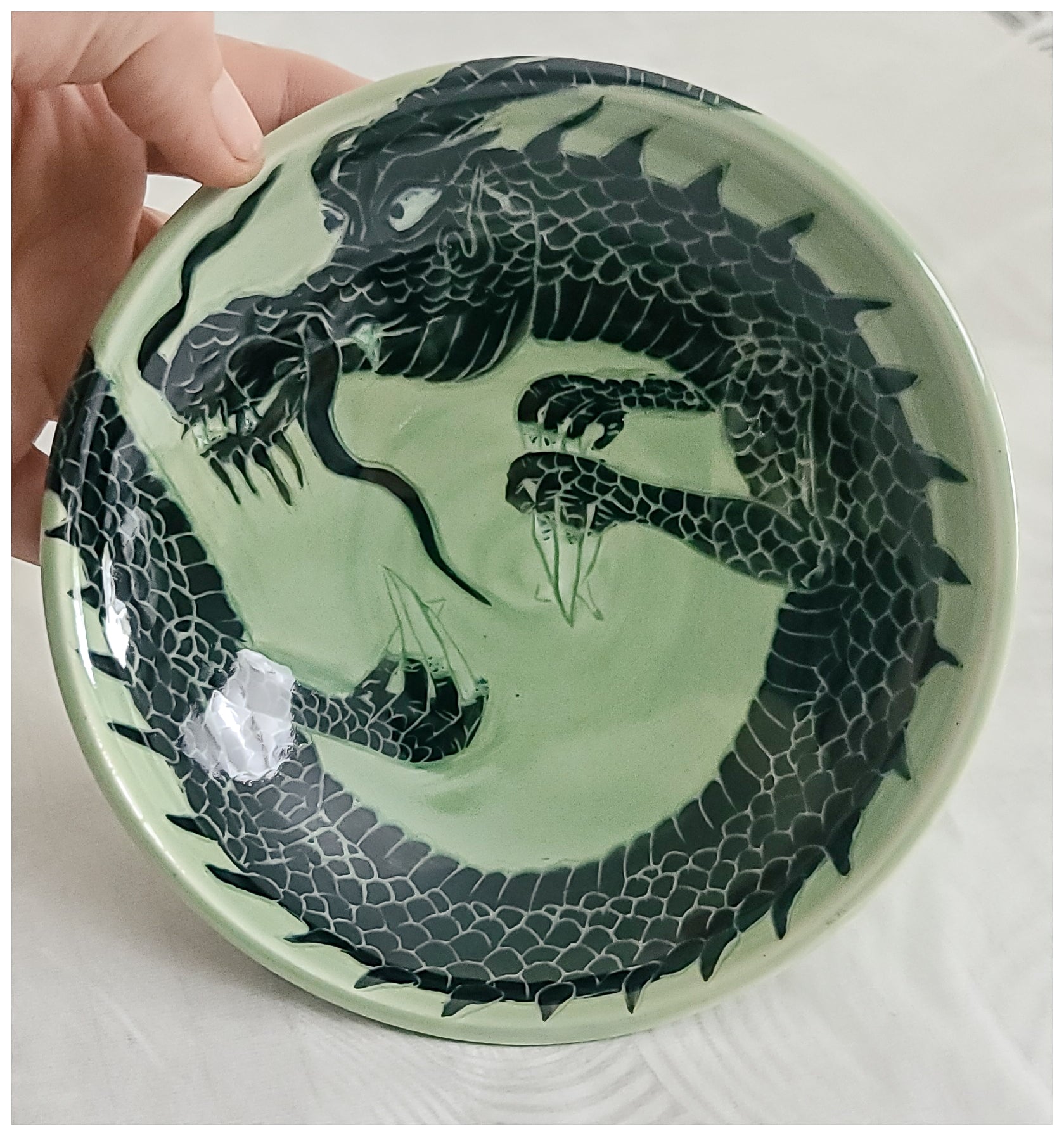 Smaller Stoneware Dragon Bowl B6 Ceramic & Pottery Glazes Elizabeth Schowachert Art