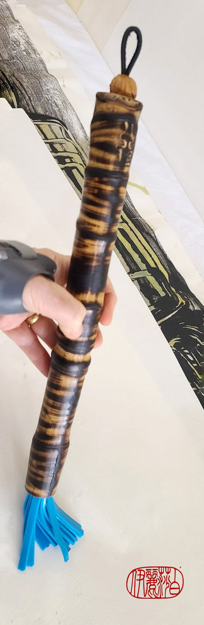 Stiff Bristle Silicone Paint Brush With Bamboo Handle SRB 101 Art Supplies Elizabeth Schowachert Art