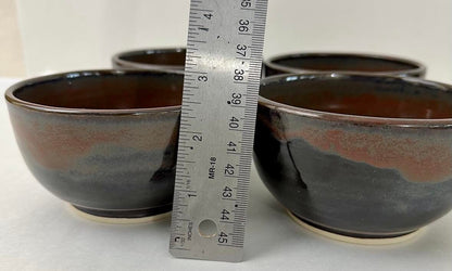 Stoneware 4-Piece Bowl Set Ceramic & Pottery Glazes Elizabeth Schowachert Art