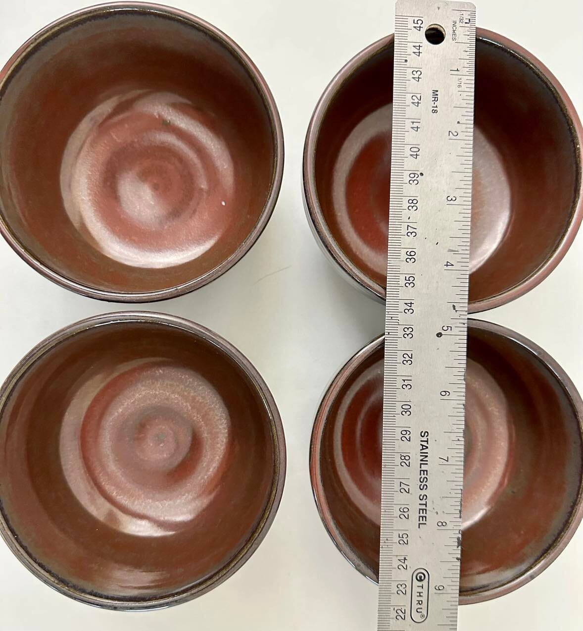 Stoneware 4-Piece Bowl Set Ceramic & Pottery Glazes Elizabeth Schowachert Art