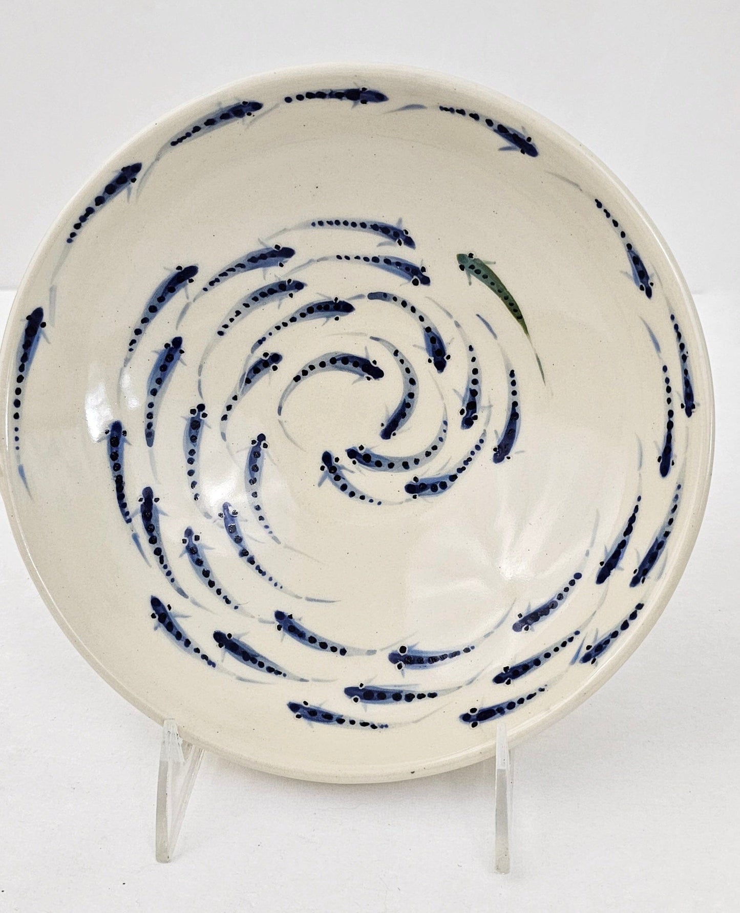 Stoneware Bowl with Schooling Fish: Crafted by Kim and Elizabeth Coffee Mug Elizabeth Schowachert Art