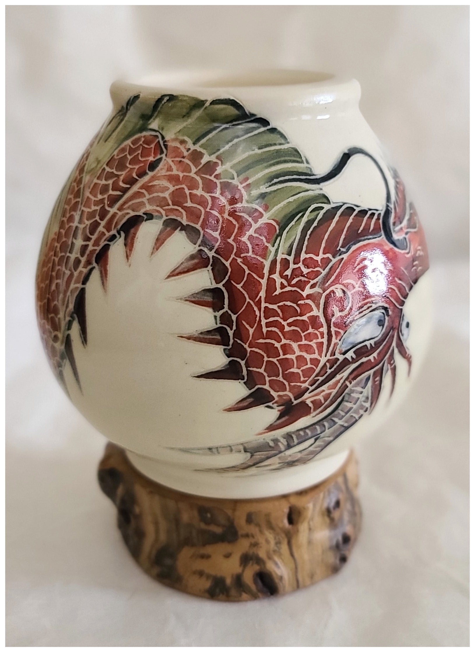 Stoneware Dragon Vase Ceramic & Pottery Glazes Elizabeth Schowachert Art