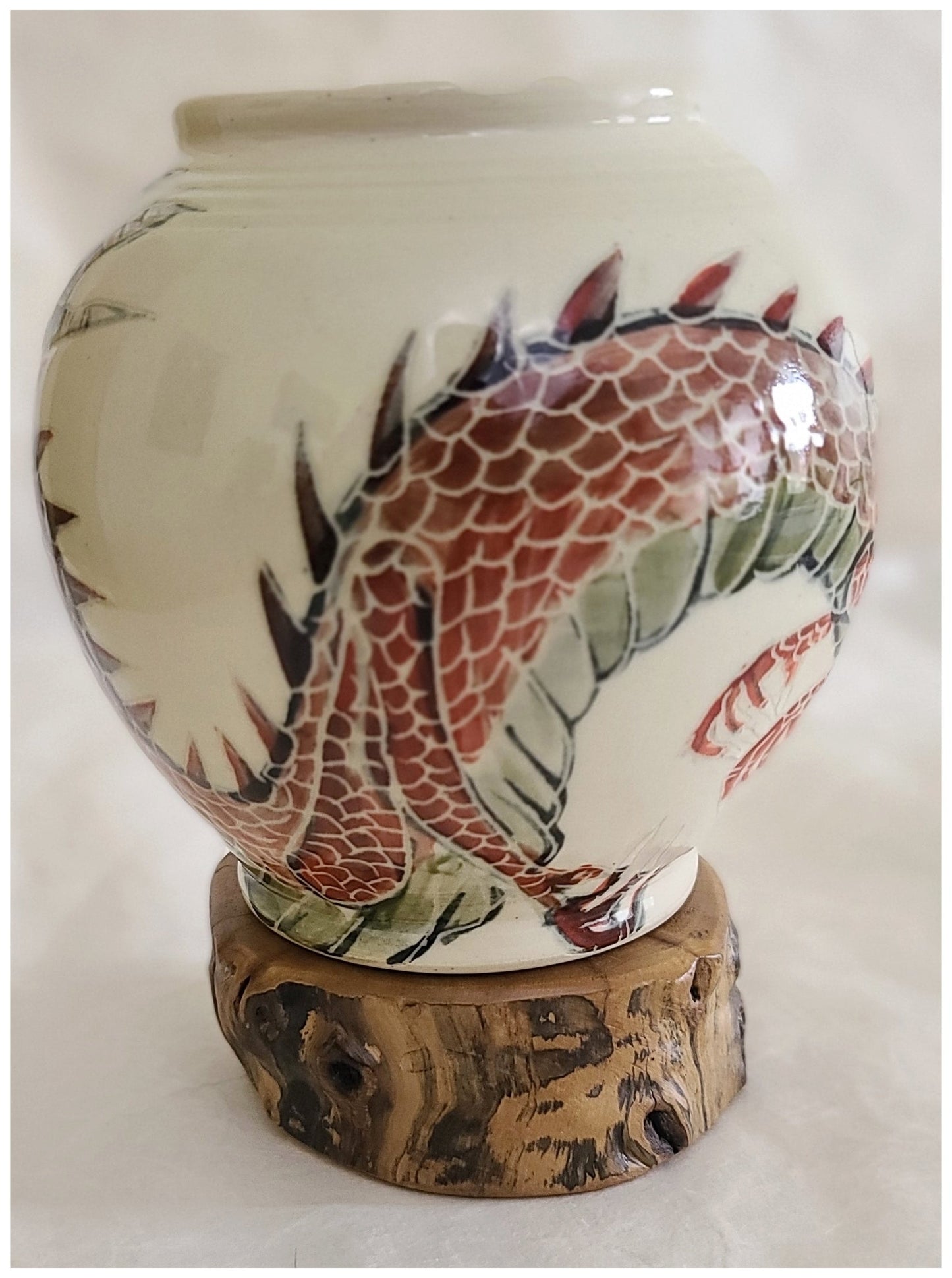 Stoneware Dragon Vase Ceramic & Pottery Glazes Elizabeth Schowachert Art