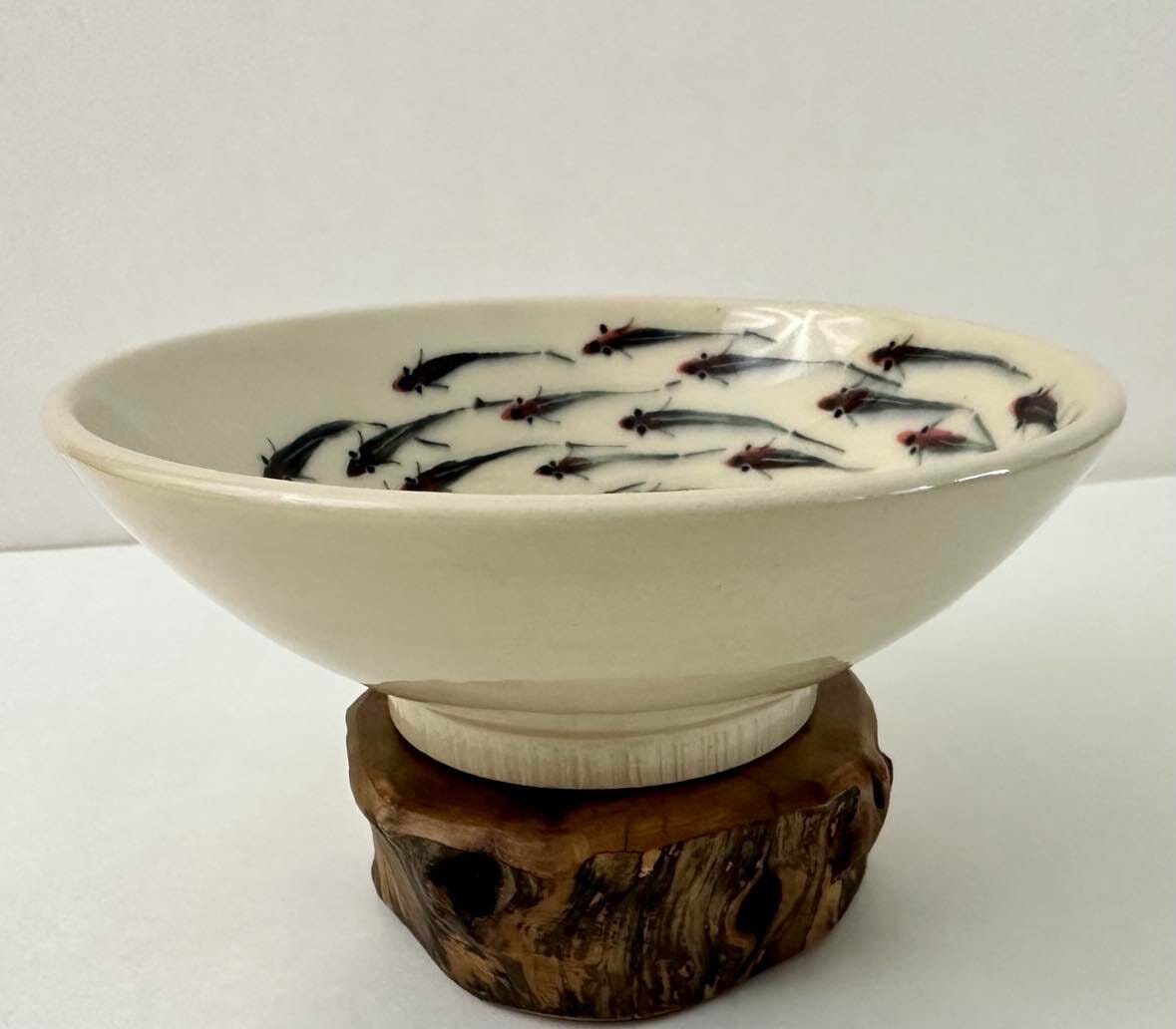 Stoneware Fish Bowl Ceramic & Pottery Glazes Elizabeth Schowachert Art