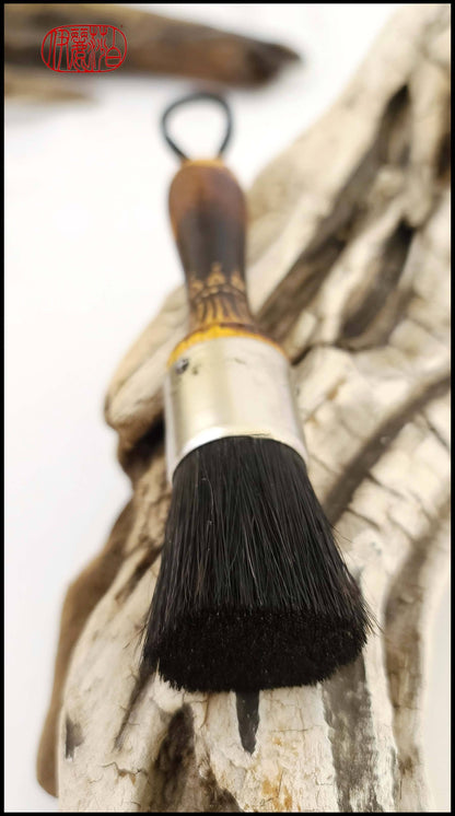 Vintage Boar Bristle Paintbrush With Hardwood Handle Elizabeth Schowachert Art
