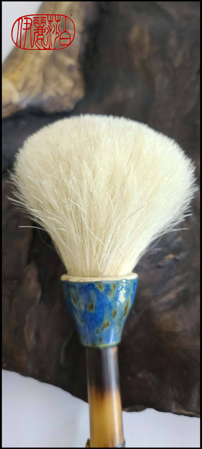 White Horsehair Mop Paint Brush with Bamboo Handle Art Supplies Elizabeth Schowachert Art