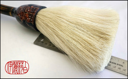 White Horsehair Sumi-e Paint Brush with Ceramic Beetle Ferrule SPB #111 Art Supplies Elizabeth Schowachert Art