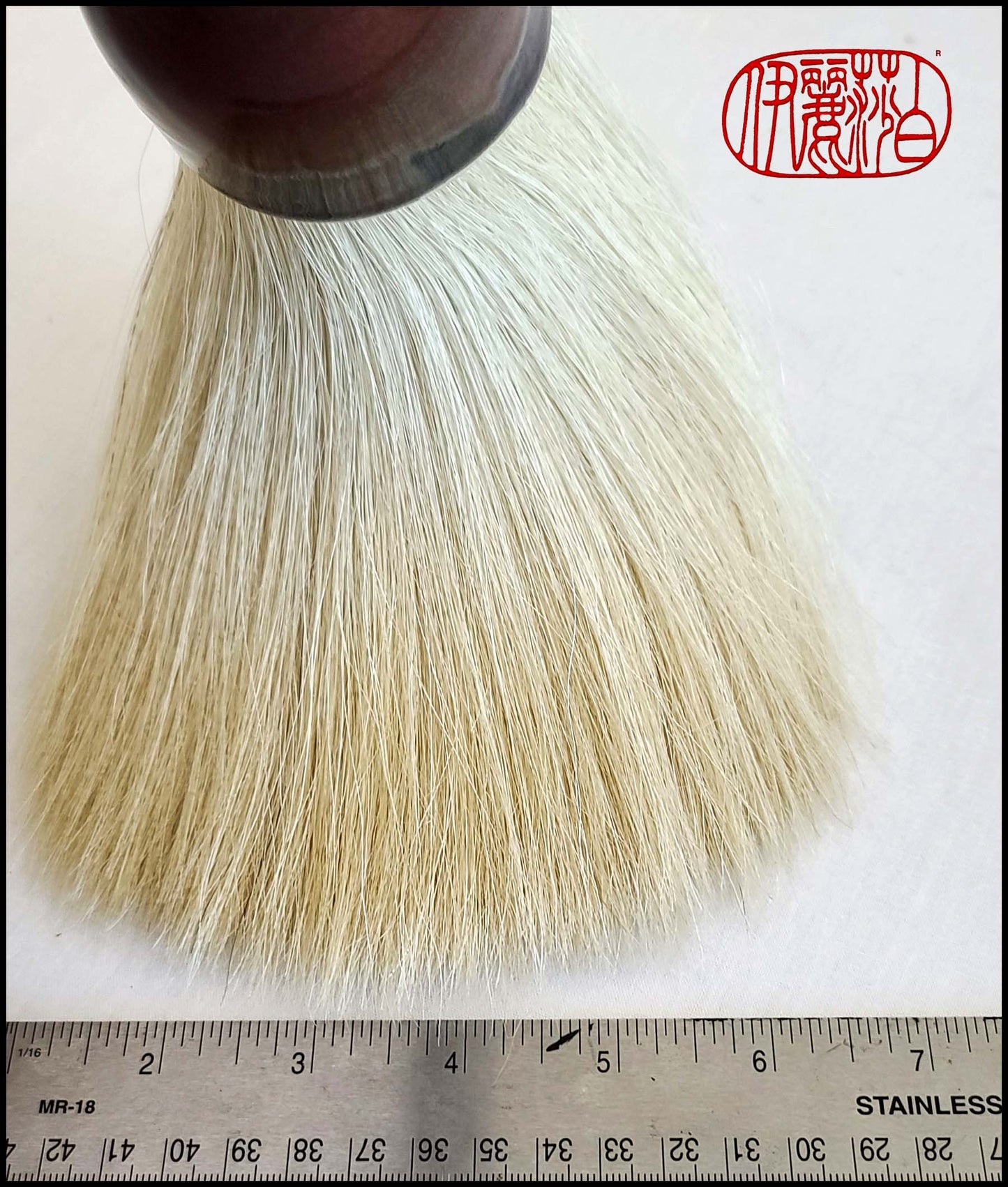 White Horsehair Sumi-e Paint Brush with Ceramic Ferrule #119 Art Supplies Elizabeth Schowachert Art