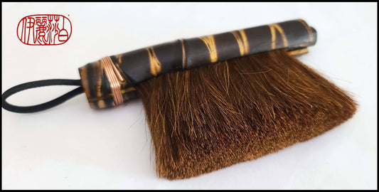 Wide Horsehair Paintbrush with Bamboo Handle Art Supplies Elizabeth Schowachert Art