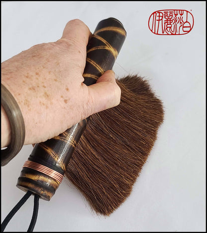 Wide Horsehair Paintbrush with Bamboo Handle Art Supplies Elizabeth Schowachert Art