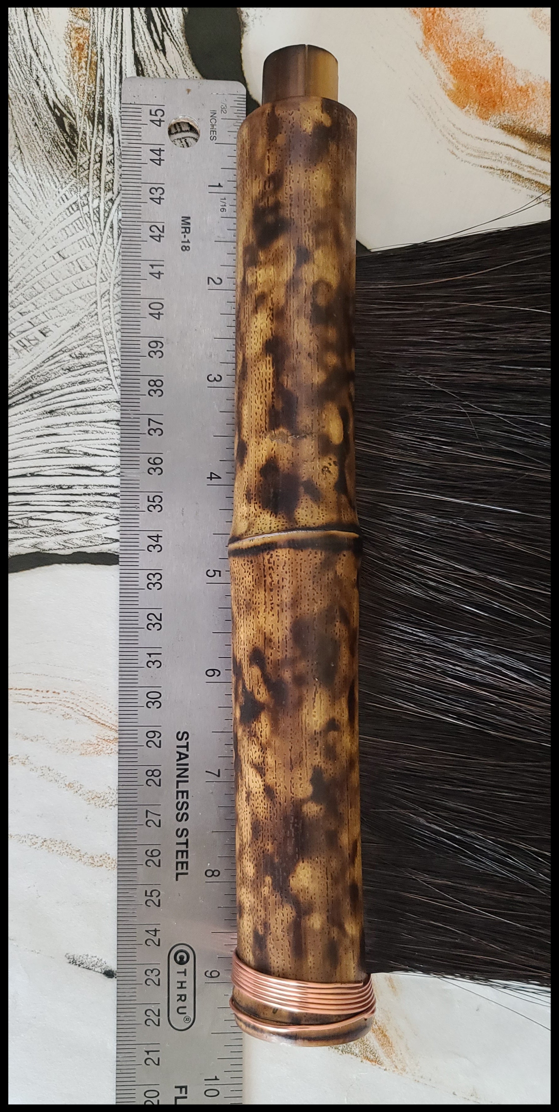 Wide Horsehair Paintbrush with Bamboo Handle WSB #100 Art Supplies Elizabeth Schowachert Art