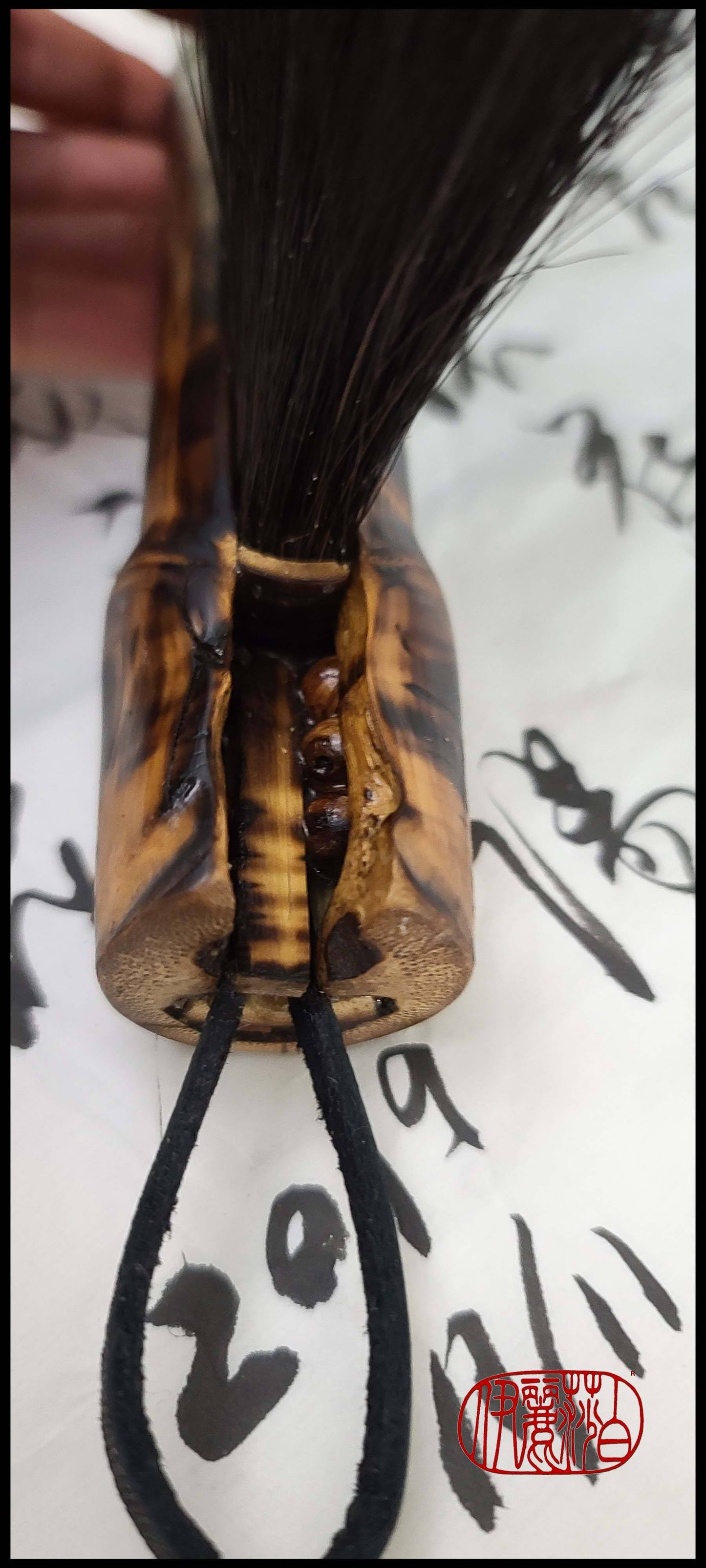 Wide Horsehair Paintbrush with Bamboo Handle WSB #102 Art Supplies Elizabeth Schowachert Art