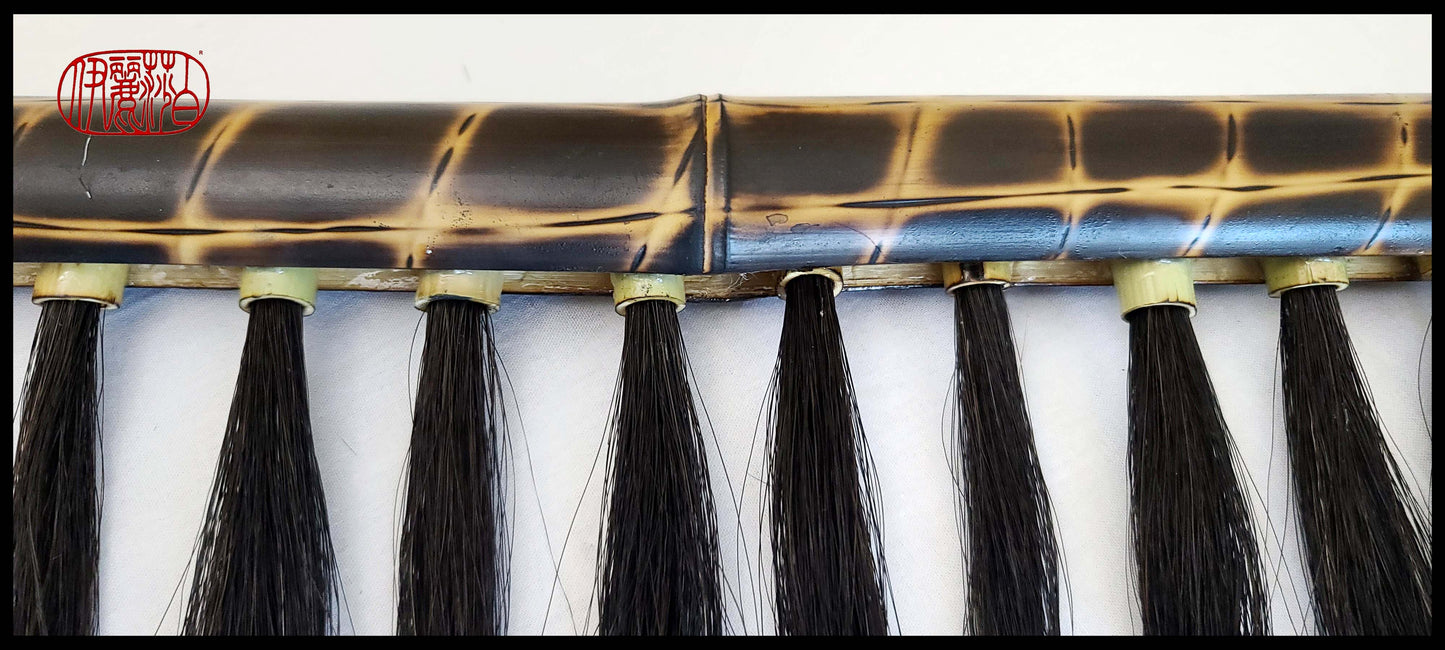 Wide Multi-Bristle Horsehair Paintbrush with Bamboo Handle WSB #102 Art Supplies Elizabeth Schowachert Art