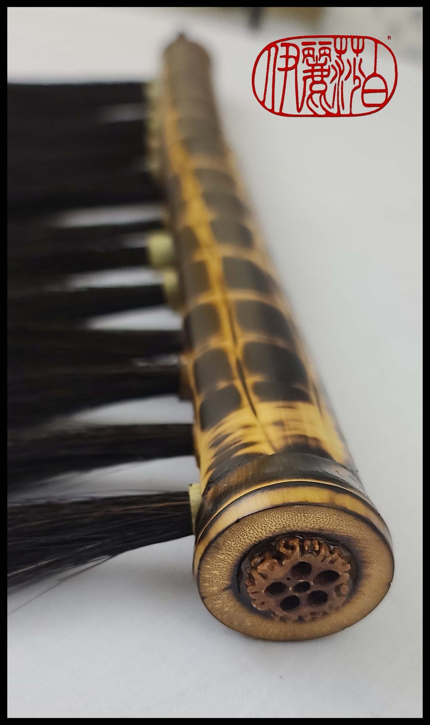 Wide Multi-Bristle Horsehair Paintbrush with Bamboo Handle WSB #102 Art Supplies Elizabeth Schowachert Art