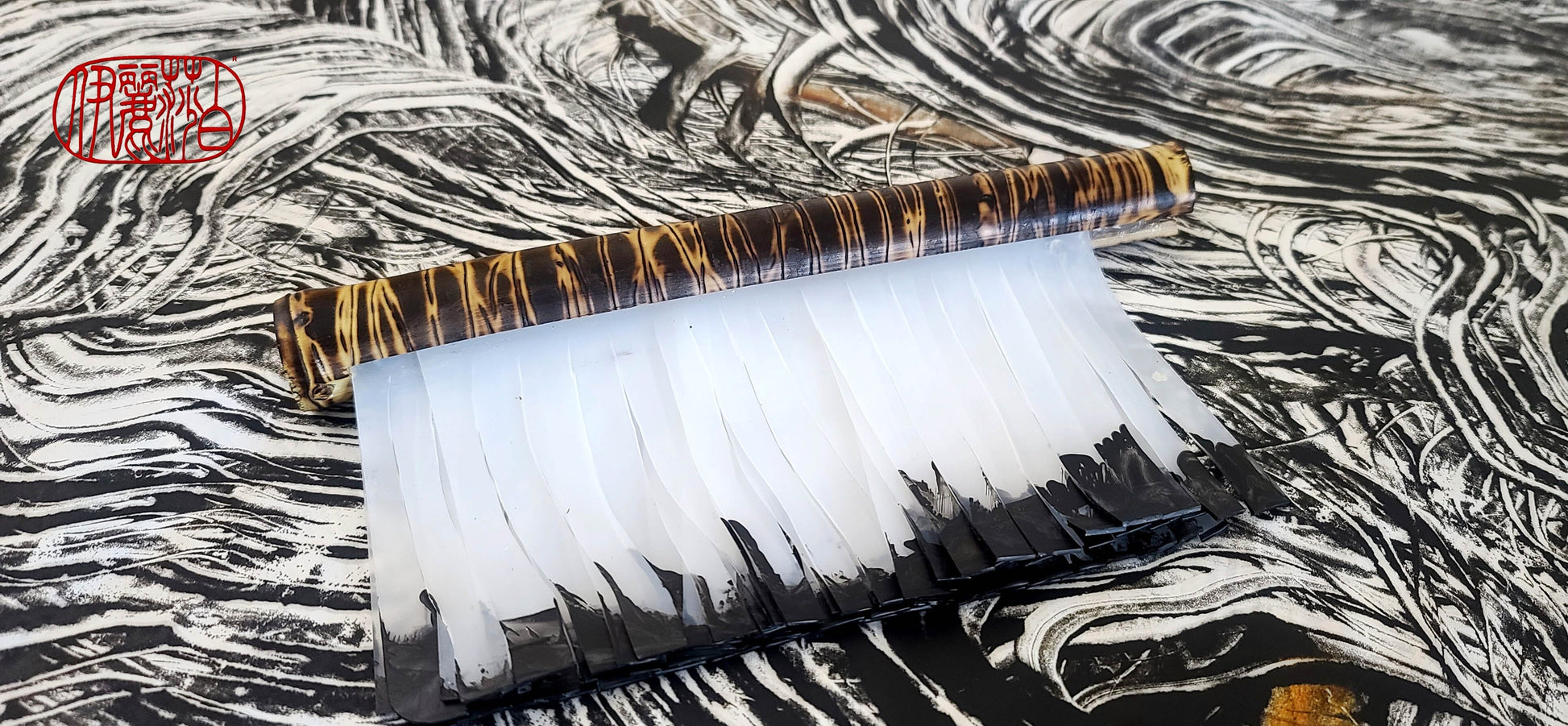 Wide Silicone Paint Brushes With Bamboo Handles (size 6" - 12") SB 131 Encaustic Tool Elizabeth Schowachert Art