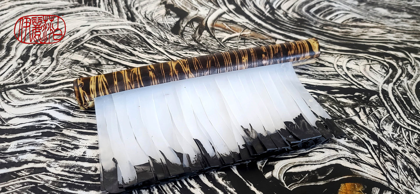 Wide Silicone Paint Brushes With Bamboo Handles (size 6" - 12") SB 131 Encaustic Tool Elizabeth Schowachert Art